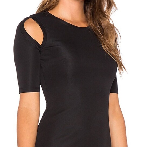 Revolve Bailey44 Bridgette Dress Sheath Black Sleek Jersey Knit Cut Out Detail - Picture 5 of 14